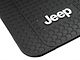Front Floor Mats with Jeep Logo; Black (66-24 Jeep CJ5, CJ7, Wrangler YJ, TJ, JK & JL)