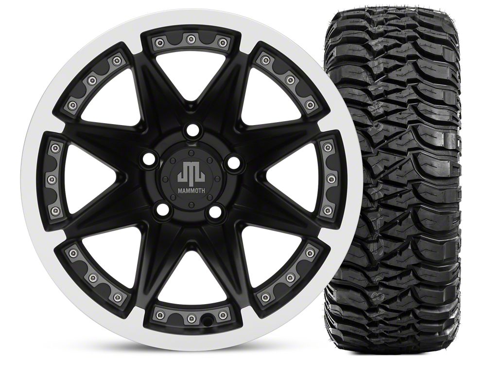 Mammoth Type 88 Matte Black 15x8 Wheel and Mickey Thompson