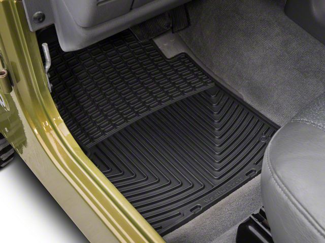 Weathertech All-Weather Front and Rear Rubber Floor Mats; Black (97-06 Jeep Wrangler TJ)