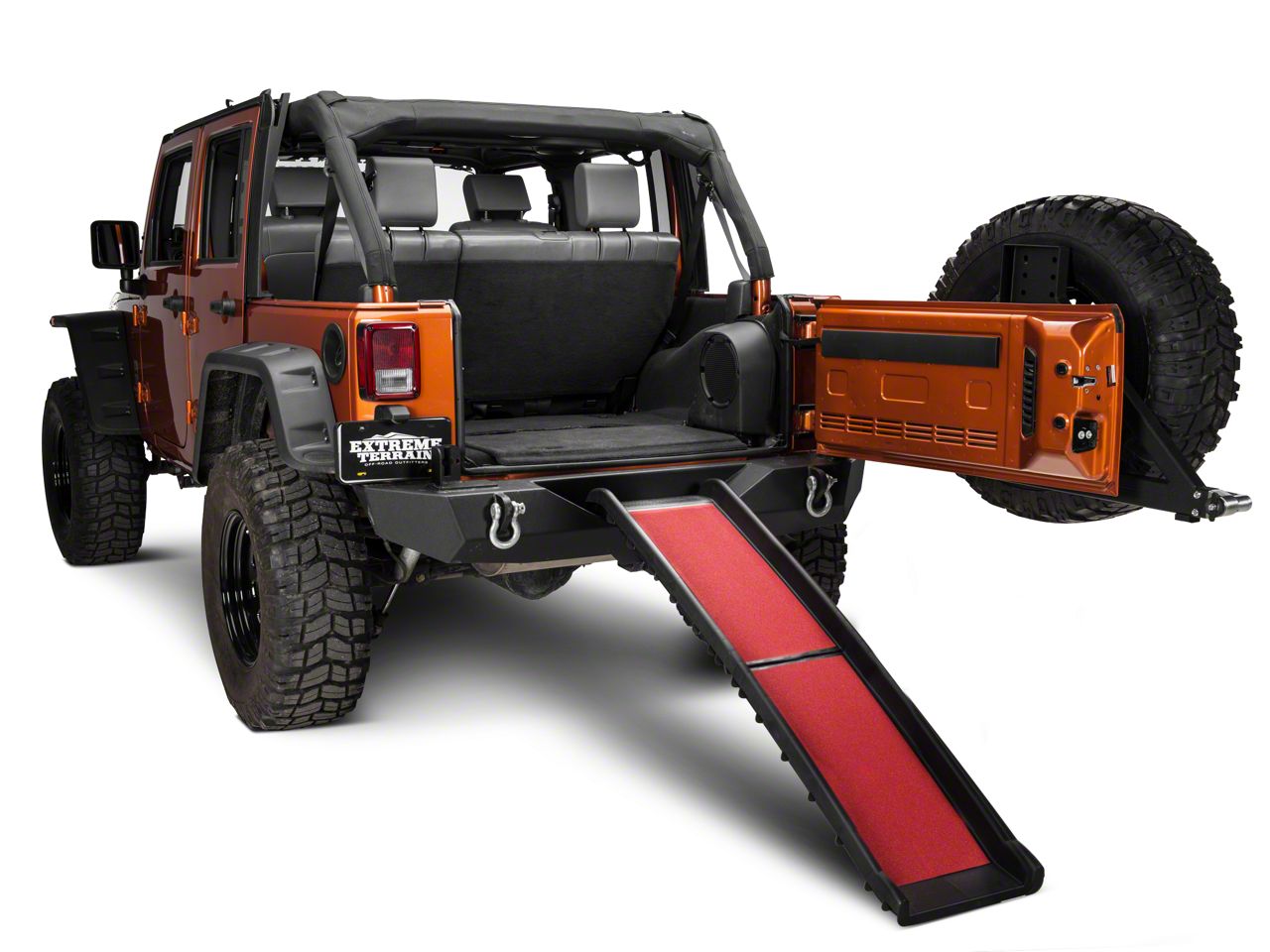 Introducir 46+ imagen dog ramp for jeep wrangler side door
