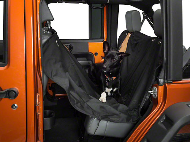 Pet Hammock Seat Protection; Black (07-22 Jeep Wrangler JK & JL)