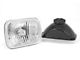 Rugged Ridge Crystal H2 Rectangular Headlights; Chrome Housing; Clear Lens (87-95 Jeep Wrangler YJ)