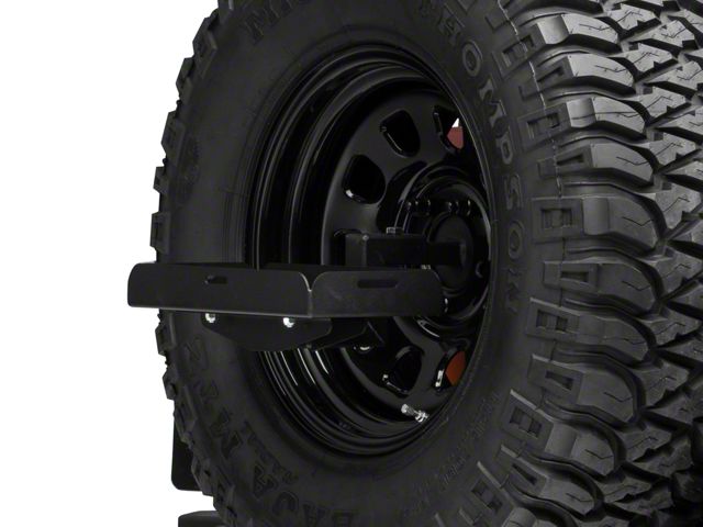 MORryde Spare Tire Jerry Can Holder w/ Short Tray (87-18 Jeep Wrangler YJ, TJ & JK)