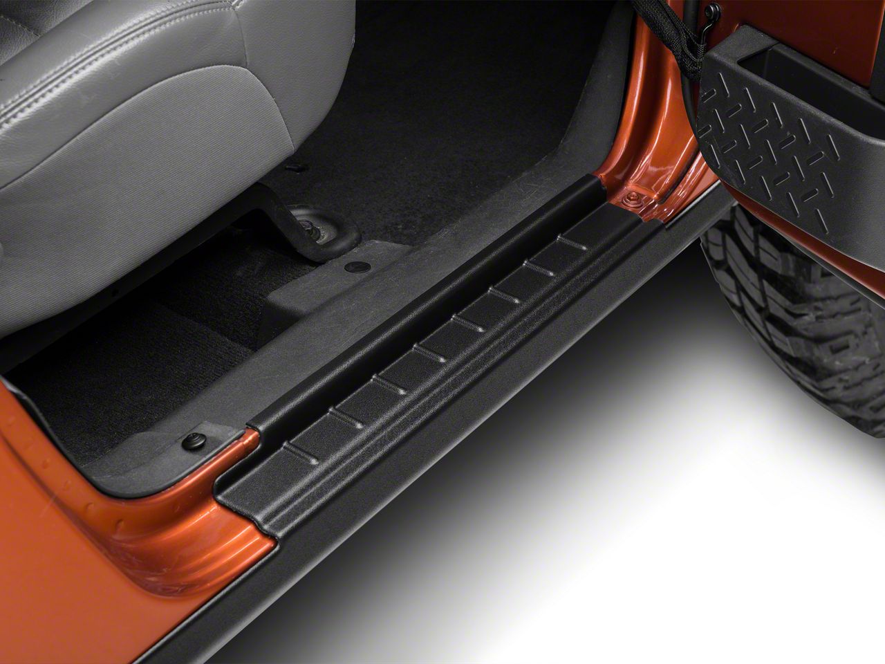 Bushwacker Jeep Wrangler Textured Rocker Panel & Sill Plate Pair