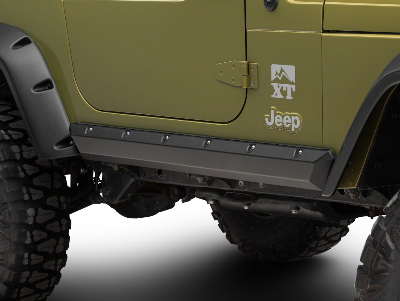 Bushwacker Jeep Wrangler Textured Pocket Style Rocker Panels Pair