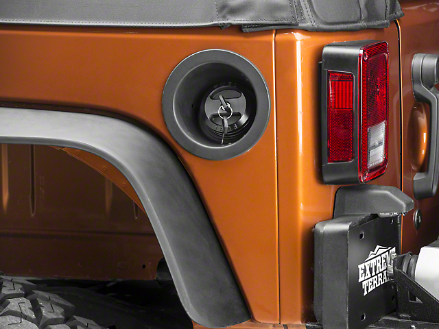 DV8 Offroad Billet Fuel Cap; Black (01-22 Jeep Wrangler TJ, JK & JL)