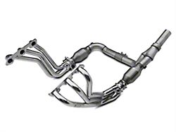 BBK 1-5/8-Inch Full-Length Long Tube Headers with Catted Y-Pipe; Ceramic (07-11 3.8L Jeep Wrangler JK)
