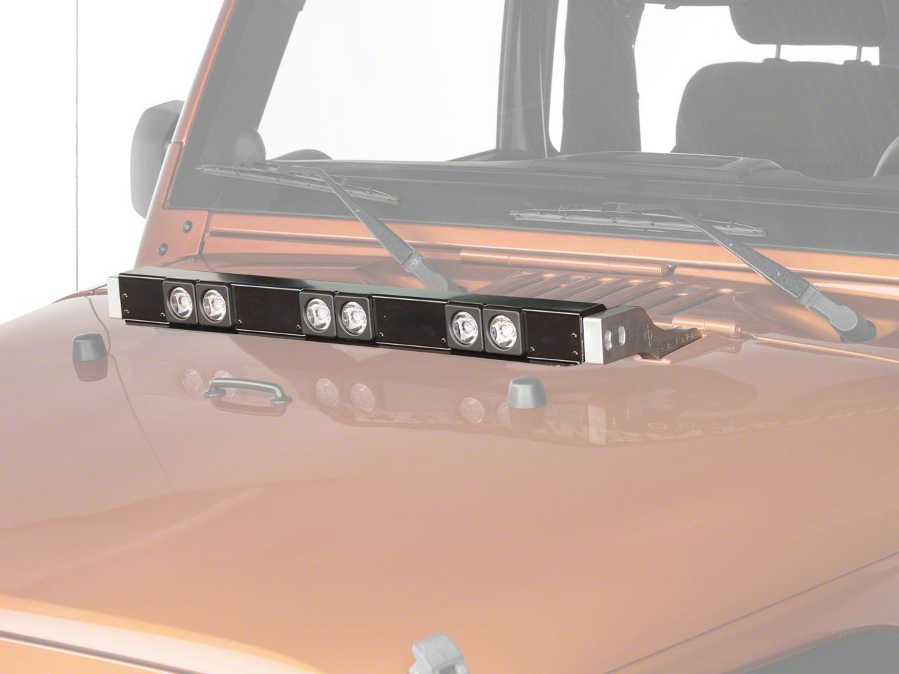 Delta Wrangler Aluminum SILO LED Hood Light Bar Black 019520SILO (9718 Jeep Wrangler TJ