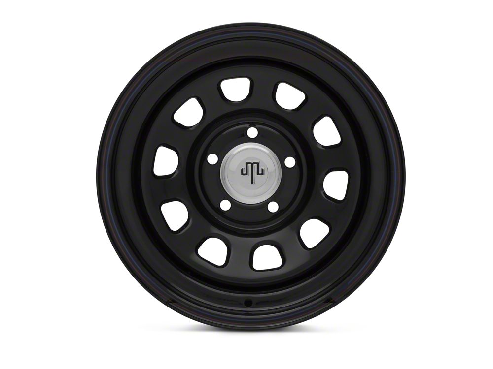 Mammoth D Window Black Wagon Wheel Edition Steel Wheel; 15x8 Mammoth D Window Black Wagon Wheel Edition Steel Wheel; 15x8