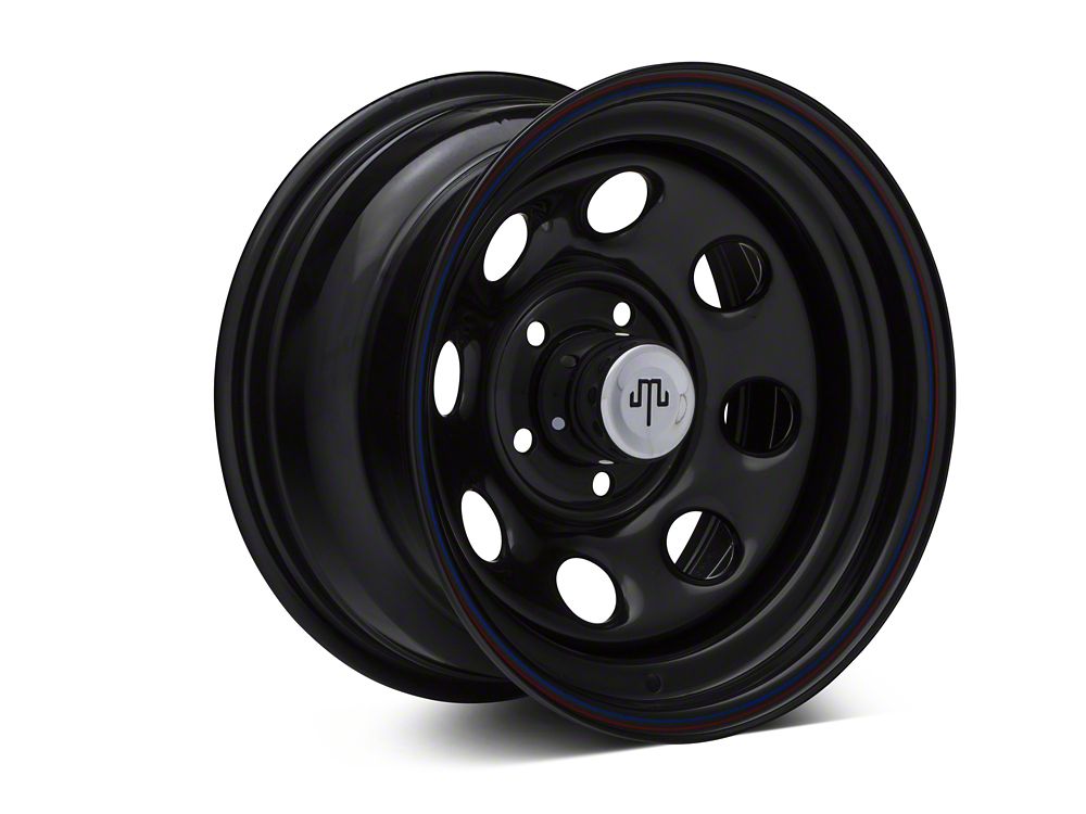 Mammoth 8 Black Wagon Wheel Edition Steel Wheel; 15x8; -19mm