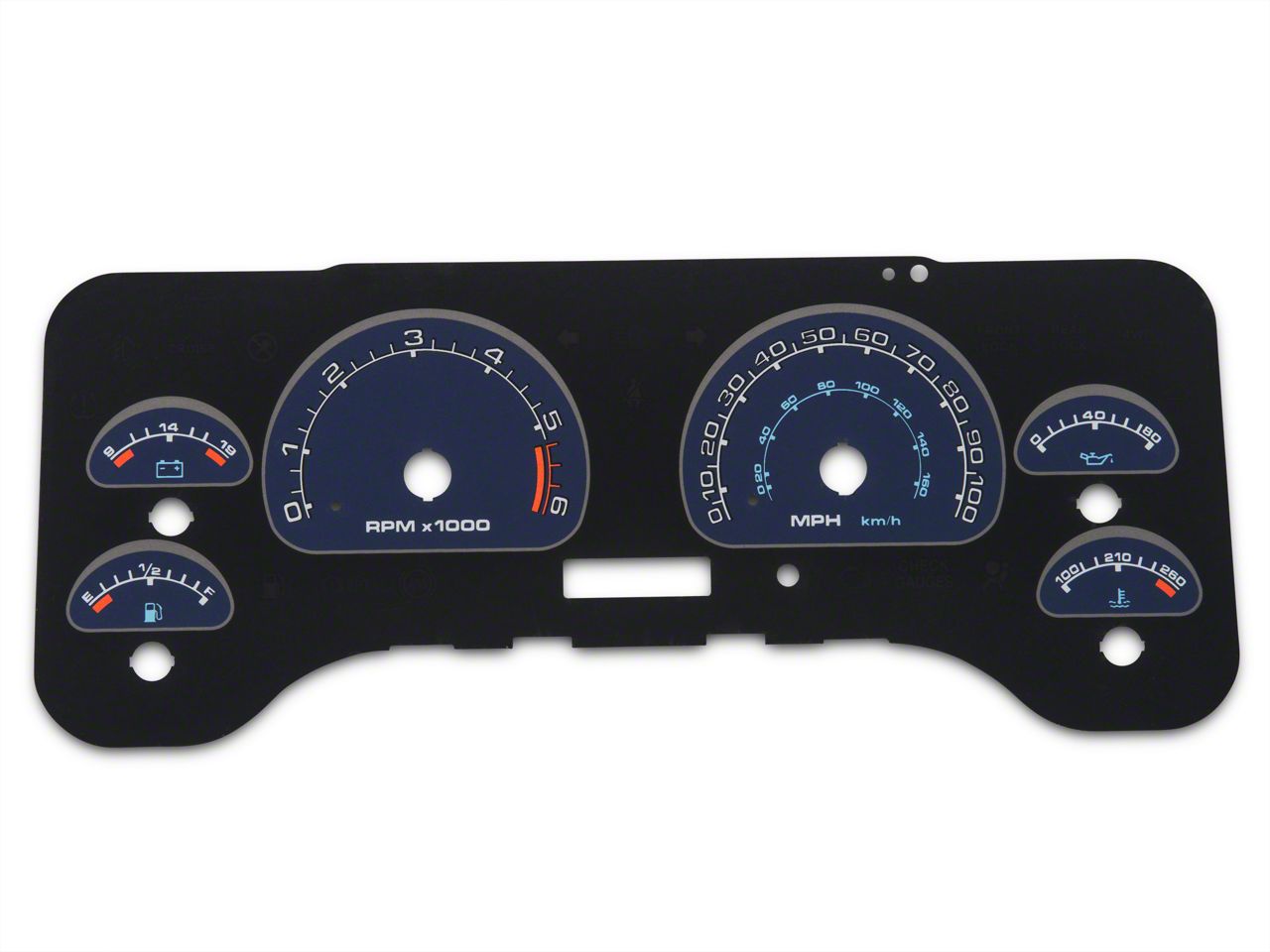 US Speedo Jeep Wrangler Daytona Edition Gauge Face Front Lock Icon