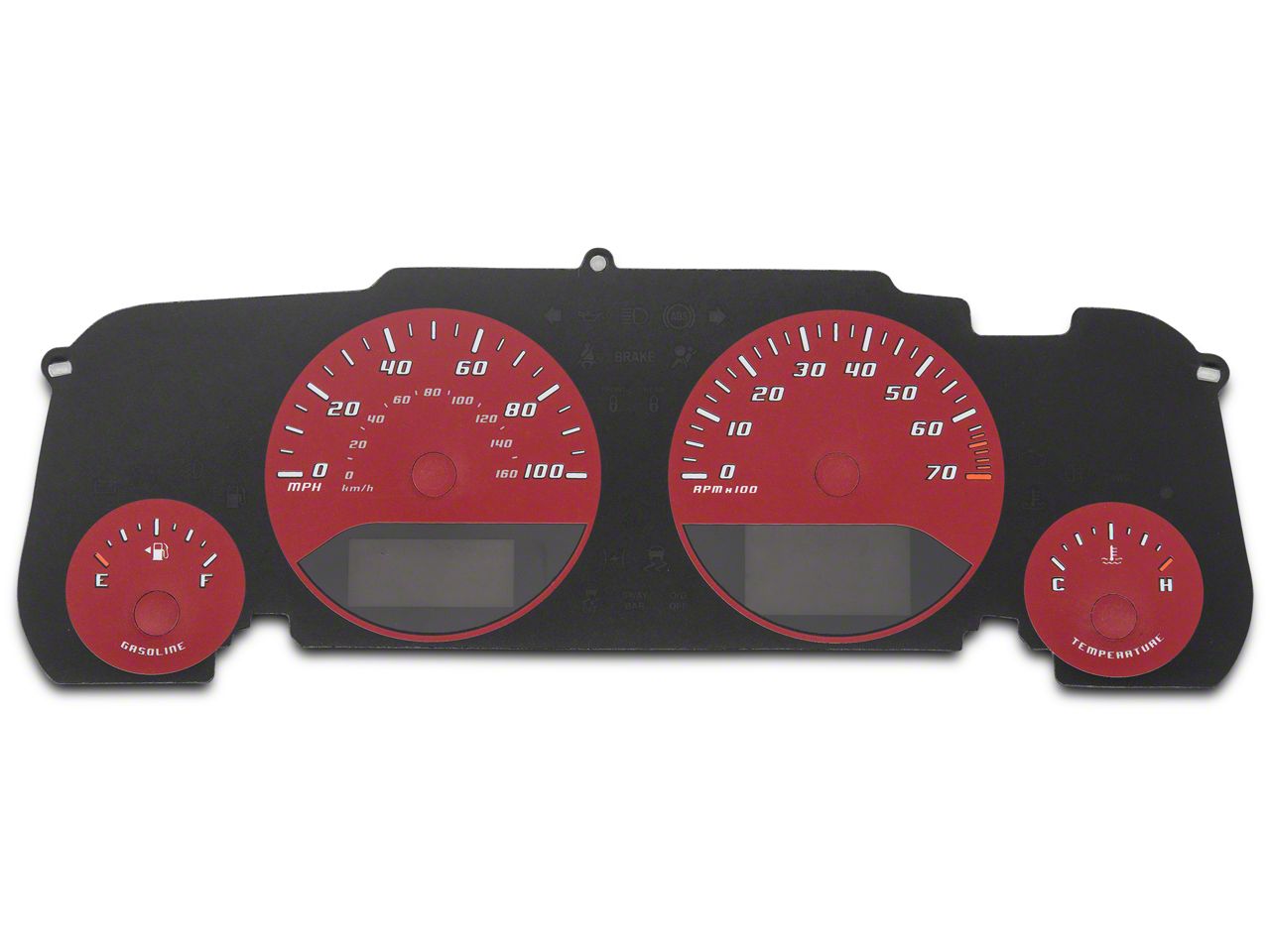 US Speedo Jeep Wrangler Daytona Edition Gauge Face; MPH; Red WRA085 (07