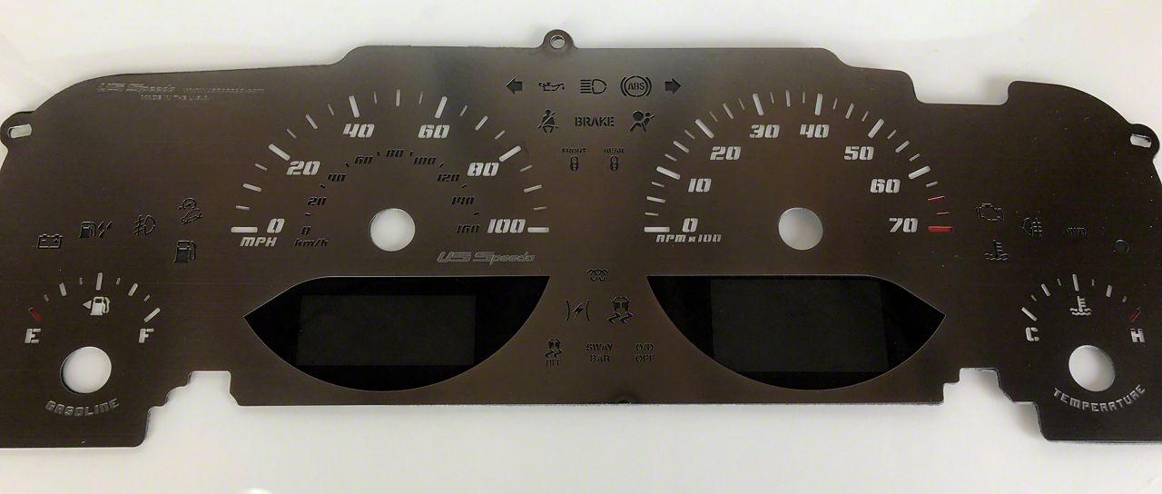 US Speedo Jeep Wrangler Stainless Steel Stealth Gauge Face Kit SEJK01
