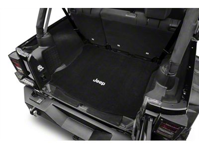 Lloyd Ultimat Cargo Mat with Jeep Logo; Black (11-18 Jeep Wrangler JK 4-Door)