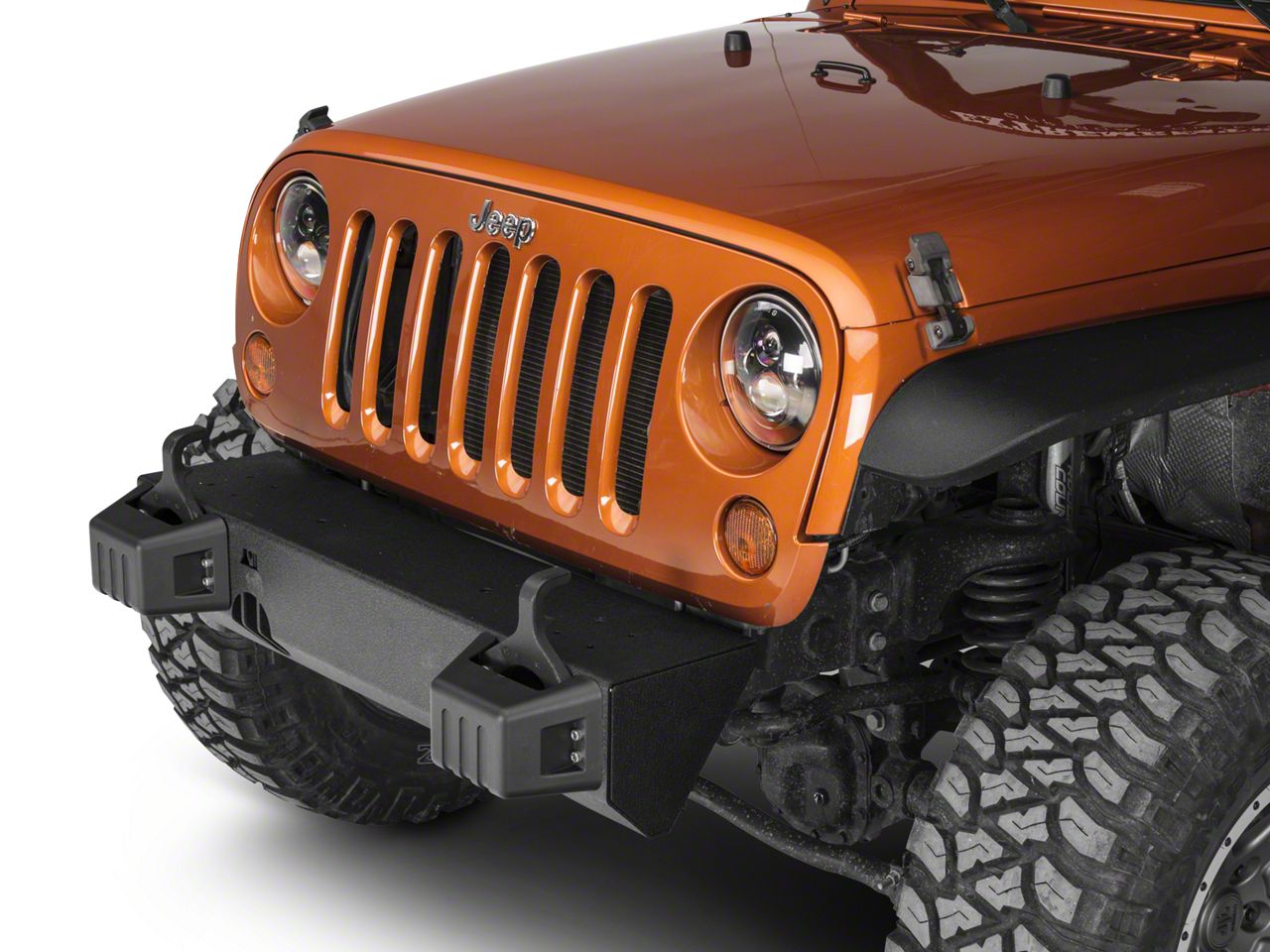 Rugged Ridge Jeep Wrangler XHD Front Bumper Base with Tow Point Covers ...