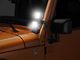 Rugged Ridge 3-Inch Square LED Lights with Semi-Gloss Black Dual A-Pillar Light Mounting Brackets (07-18 Jeep Wrangler JK)