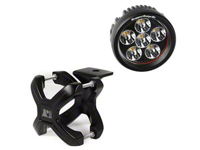 Rugged Ridge 3.50-Inch Round LED Light with Large X-Clamp Kit; Black (Universal; Some Adaptation May Be Required)