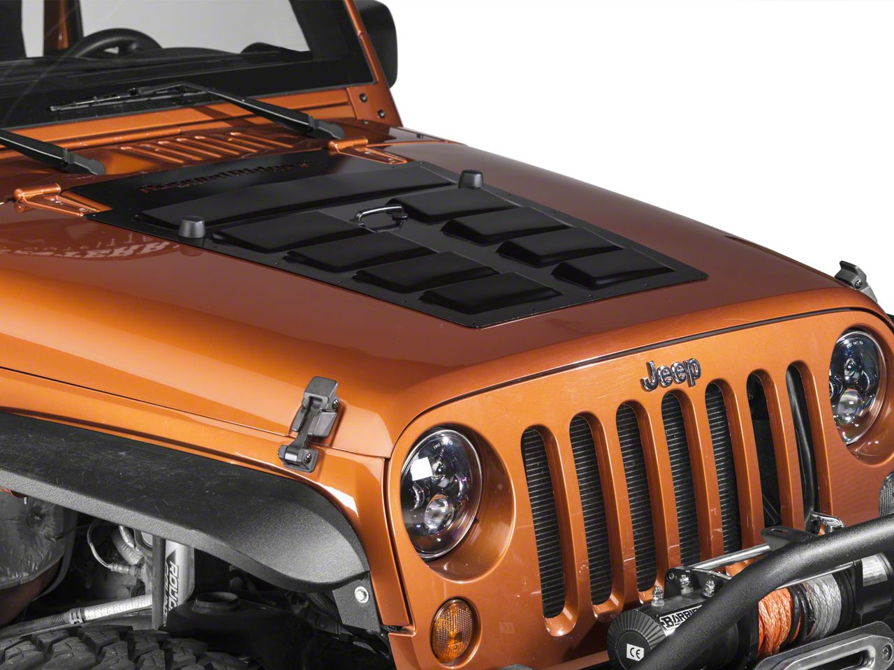 Rugged Ridge Jeep Wrangler Louvered Steel Hood Vent Insert Primer