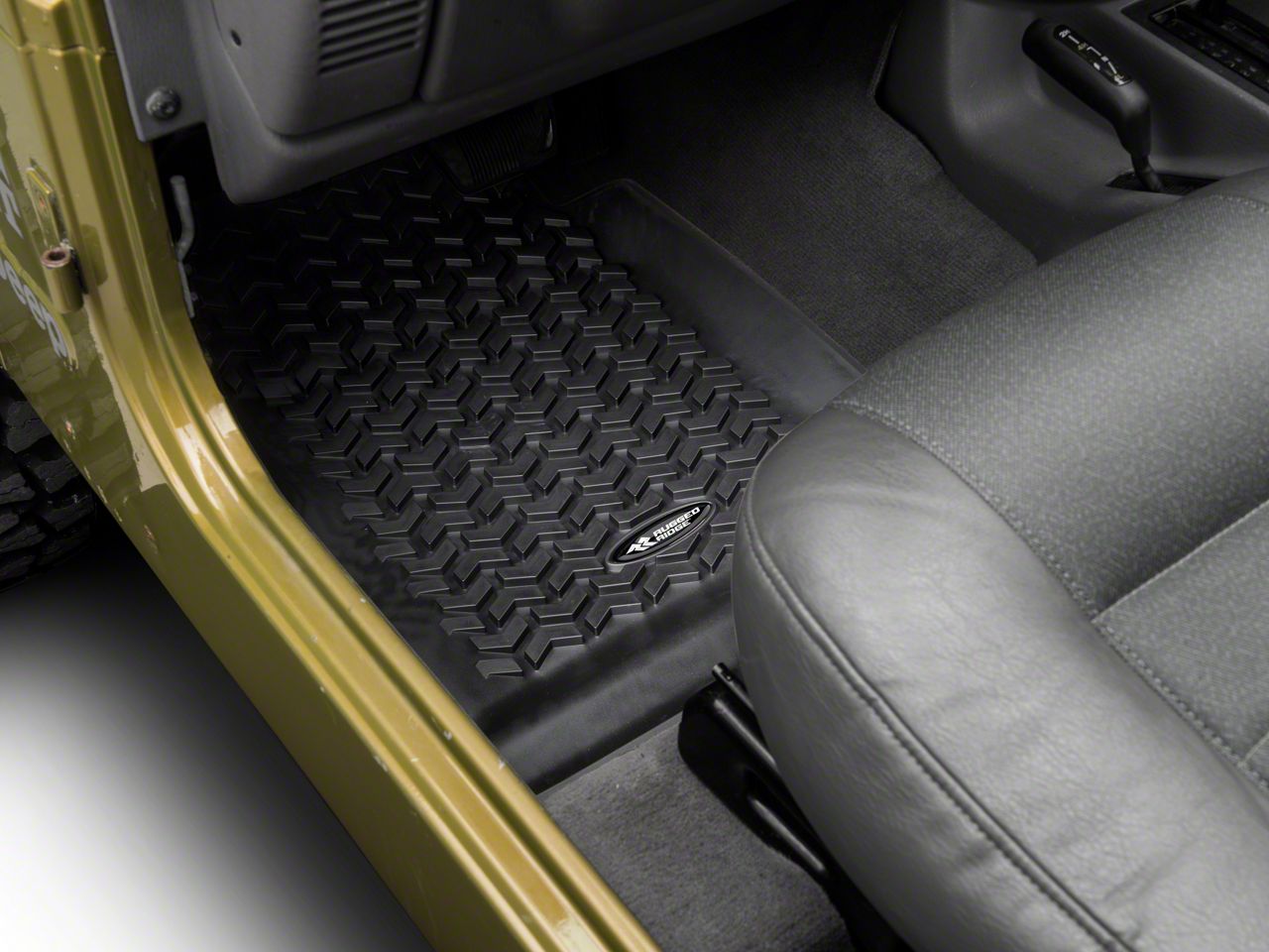 Rugged Ridge All-Terrain Front, Rear and Cargo Floor Liners; Black (97-06  Jeep Wrangler TJ)