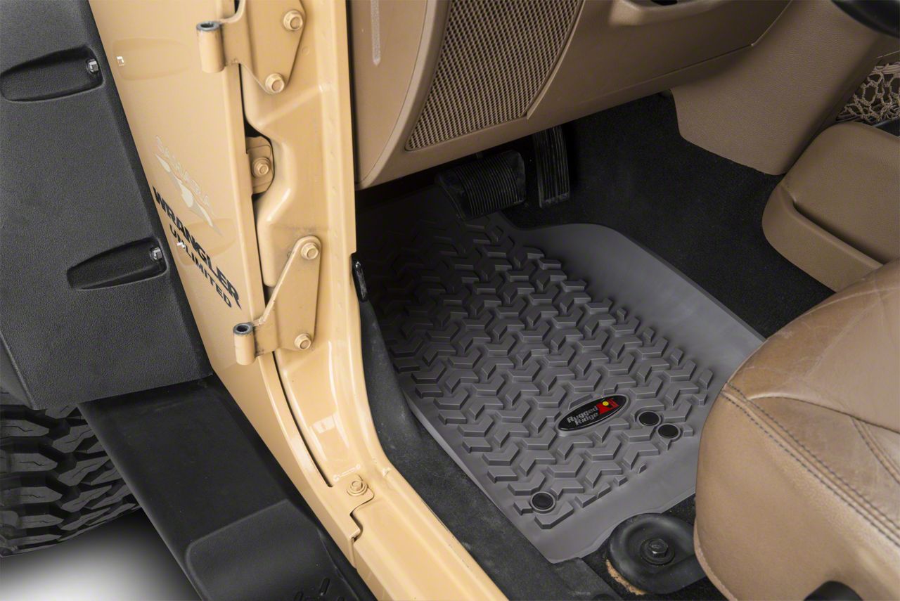 Rugged Ridge Jeep Wrangler AllTerrain Front, Rear and Cargo Floor Mats; Gray 14988.04 (1118