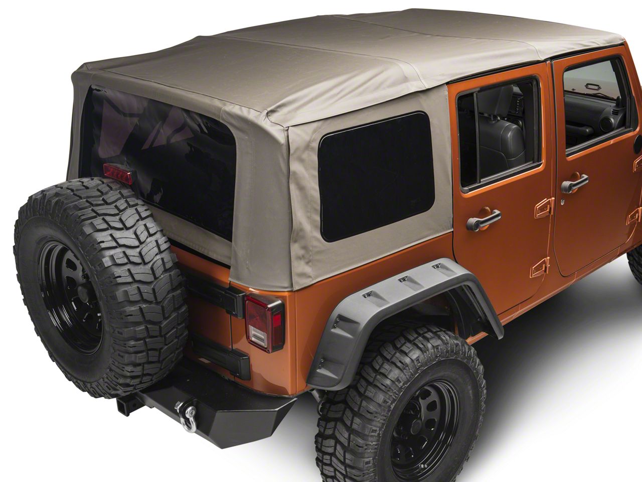 Rugged Ridge Jeep Wrangler XHD Soft Top w/ Spring Assist - Khaki ...