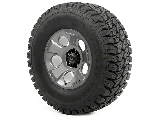 Rugged Ridge Drakon Gunmetal 17x9 Wheel and Mickey Thompson ATZ P3 35x12.50R17 Tire Kit (07-18 Jeep Wrangler JK)