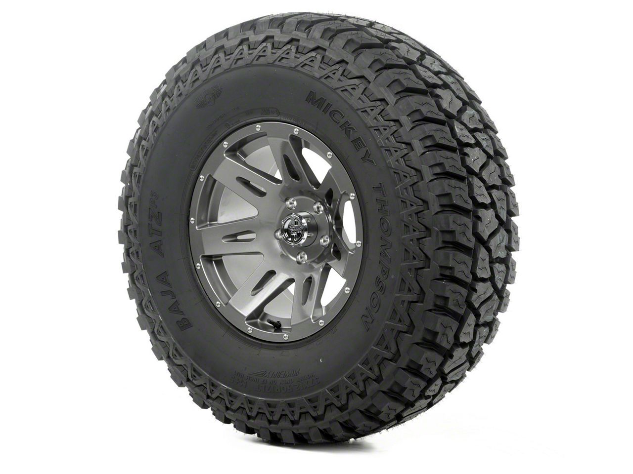 Rugged Ridge Jeep Wrangler XHD Wheel 17x9 Gun Metal and Mickey Thompson ...