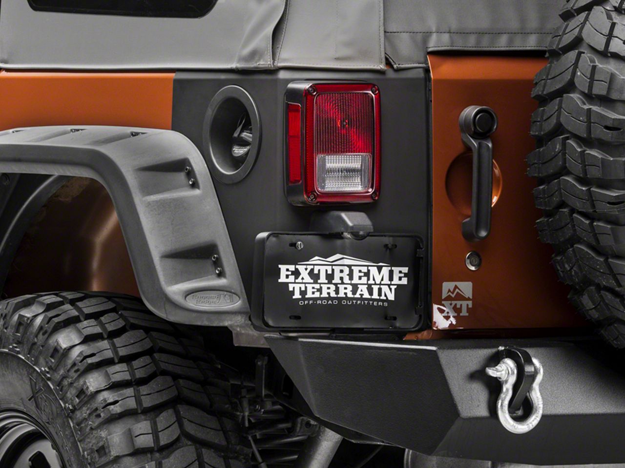 Rugged Ridge Jeep Wrangler Rear Corner Body Armor Matte Black 11651.