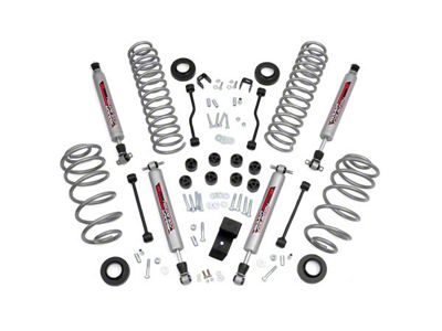 Rough Country 3.25-Inch Suspension Lift Kit with Shocks (03-06 2.4L Jeep Wrangler TJ)