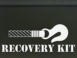 SEC10 Recovery Kit Decal; White (66-24 Jeep CJ5, CJ7, Wrangler YJ, TJ, JK & JL)