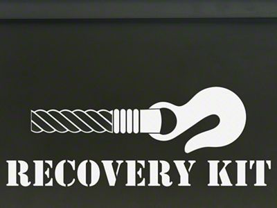 SEC10 Recovery Kit Decal; White (20-23 Jeep Gladiator JT)