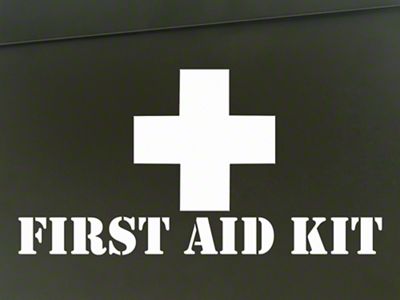 SEC10 First Aid Kit Decal; White (20-23 Jeep Gladiator JT)
