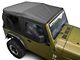 Complete Soft Top w/ Frame & Hardware and Upper Doors; Black Diamond (97-06 Jeep Wrangler TJ)