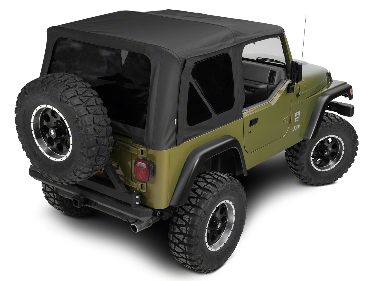 Rampage Wrangler Complete Soft Top w/ Frame & Hardware Black Diamond