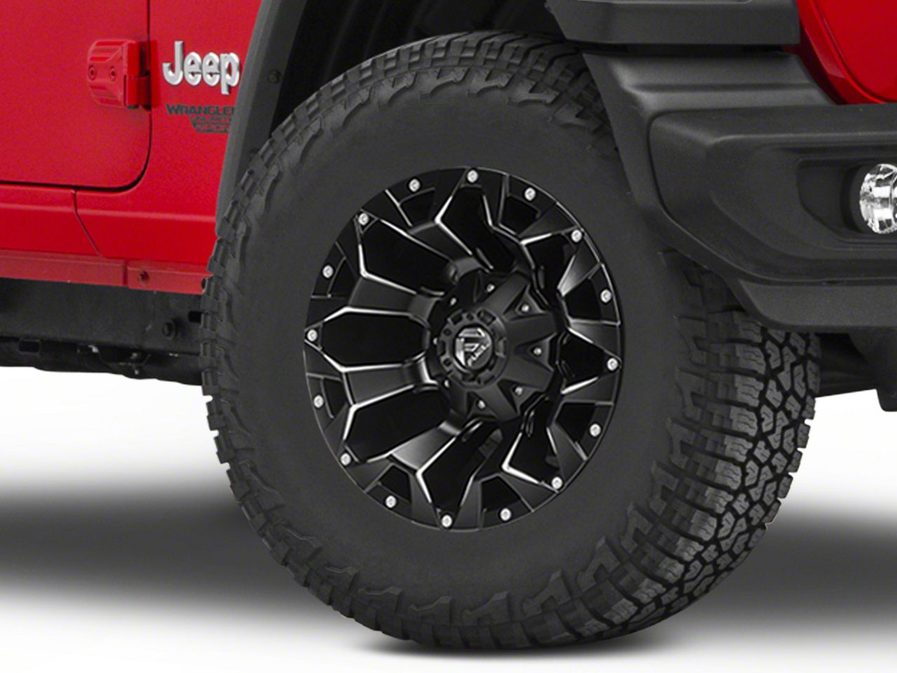 Fuel Wheels Jeep Wrangler Assault Satin Black Machined Wheel; 17x9 ...