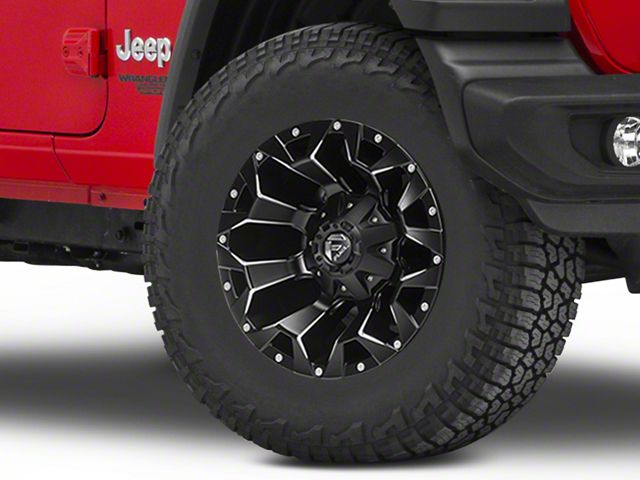 Fuel Wheels Assault Matte Black Machined Wheel; 17x9 (18-24 Jeep Wrangler JL)