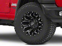 Fuel Wheels Assault Matte Black Machined Wheel; 17x9 (18-23 Jeep Wrangler JL)