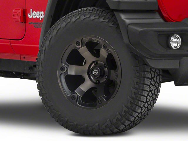 Fuel Wheels Beast Matte Black Double Dark Tint Wheel; 17x9 (18-24 Jeep Wrangler JL)