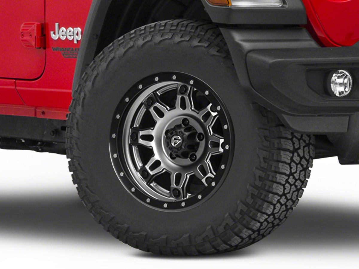 Fuel Wheels Jeep Wrangler Hostage III Gunmetal and Black Wheel; 17x9  D56817907350 (18-23 Jeep Wrangler JL) - Free Shipping