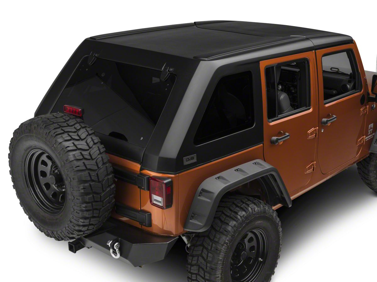 Dv8 Off Road 2 Piece Ranger Fastback Hard Top 07 18 Jeep Wrangler Jk 4 Door