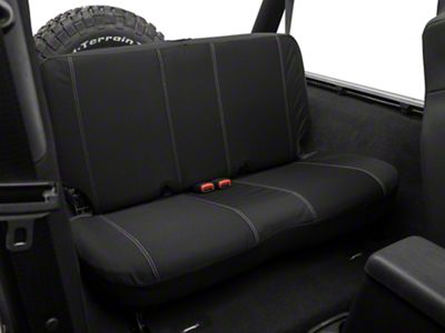 Barricade Custom Rear Seat Cover; Black (97-06 Jeep Wrangler TJ)