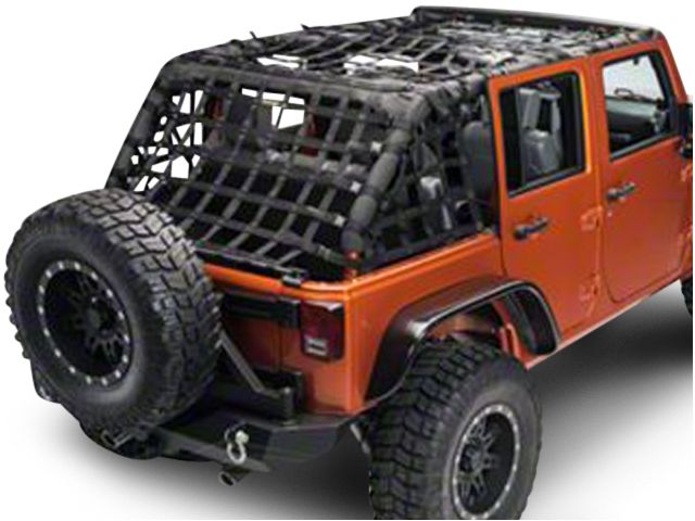 Dirty Dog 4x4 Full Netting Kit; Black (07-18 Jeep Wrangler JK 4 Door)