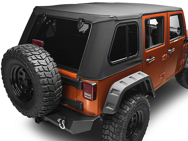 Bestop Trektop Pro Hybrid Soft Top; Black Twill (07-18 Jeep Wrangler JK 4 Door)