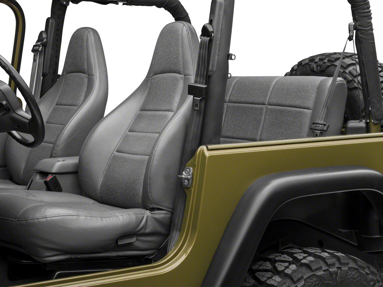 Jeep Wrangler 3-Point Tri-Lock Seat Belt; Driver Side; Black (97-02 Jeep  Wrangler TJ)