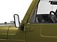 Barricade Quick Release Rectangular Mirrors; Textured Black (97-06 Jeep Wrangler TJ)
