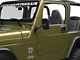 Rugged Ridge Quick Release Rectangular Mirrors; Textured Black (97-18 Jeep Wrangler TJ & JK)