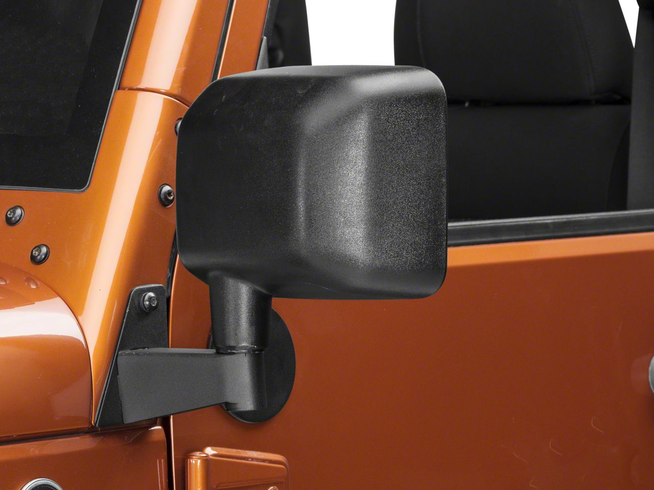 Rugged Ridge Jeep Wrangler Mirror Relocation Brackets - Textured Black ...