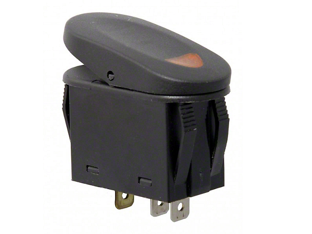 Rugged Ridge 2-Position Rocker Switch; Amber (Universal; Some Adaptation May Be Required)