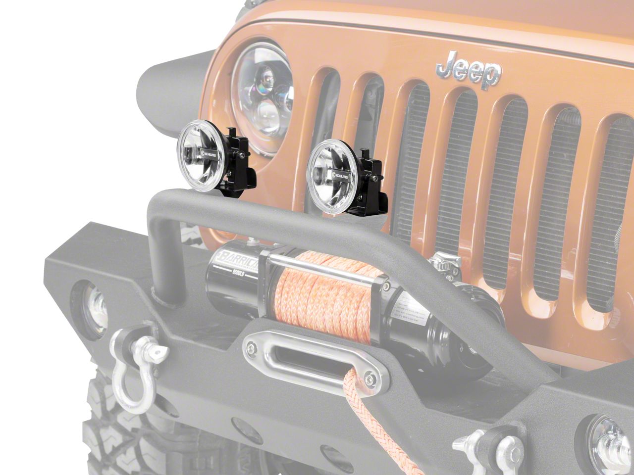 KC HiLiTES Jeep Wrangler 4-Inch Gravity G4 Clear LED Lights; Fog Beam ...