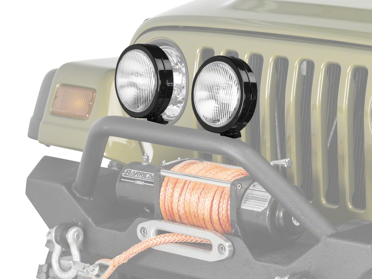 KC HiLiTES Jeep Wrangler 6 in. Slimlite Halogen Replacement Fog Light ...